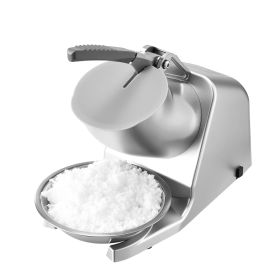 Ice Crusher Machine, 143lbs Per Hour Electric 2 Blades Snow Cone Maker, Stainless Steel Shaved Ice Machine with Bowl and Cover