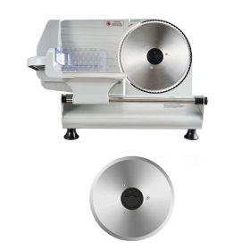 Meat Slicer, 8.6" Electric Deli Slicer with 2 SUS420 Blades & 0-0.6" Adjustable Thickness, Dual Security Lock, 200W Home Food-Slicer for Frozen M