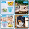 3Pcs Silicone Food Storage Bags Reusable Leakproof Food Container Set with 3 Seals Microwave Dishwasher Safe Environment Friendly 8.5Oz/17Oz/25.4Oz