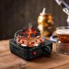 Electric Charcoal Burner 500W Hookah Charcoal Burner Compact Coal Burner for Hooka Cubes Shisha with Grill and Tongs 5 Temperature Gears 338℉-1022℉ Th