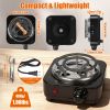 Electric Charcoal Burner 500W Hookah Charcoal Burner Compact Coal Burner for Hooka Cubes Shisha with Grill and Tongs 5 Temperature Gears 338℉-1022℉ Th