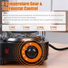 Electric Charcoal Burner 500W Hookah Charcoal Burner Compact Coal Burner for Hooka Cubes Shisha with Grill and Tongs 5 Temperature Gears 338℉-1022℉ Th