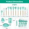 35Pcs Kitchen Cooking Utensils Set Spatula Set Baking Utensil Set Kitchen Accessories Necessities with Holder Egg Whisk Separator Tong Turner Spoons C
