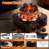 Electric Charcoal Burner 500W Hookah Charcoal Burner Compact Coal Burner for Hooka Cubes Shisha with Grill and Tongs 5 Temperature Gears 338℉-1022℉ Th