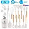 35Pcs Kitchen Cooking Utensils Set Spatula Set Baking Utensil Set Kitchen Accessories Necessities with Holder Egg Whisk Separator Tong Turner Spoons C
