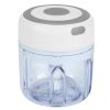 Mini Electric Garlic Chopper 8.45OZ Cordless Garlic Mincer Food Chopper Rechargeable Food Blender Chili Nut Onion Pepper Meat Ginger Baby Food