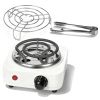Electric Charcoal Burner 500W Hookah Charcoal Burner Compact Coal Burner for Hooka Cubes Shisha with Grill and Tongs 5 Temperature Gears 338℉-1022℉ Th