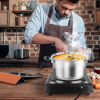 1000W Electric Infrared Single Burner Portable Heating Hot Plate Stove Countertop RV Hotplate with 7.5” Glass Cooktop Stepless Temperature Adjustments