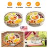2Pcs Divided Serving Tray with Lid and Handle 360° Rotatable Snack Box Container with 6 Dividers Clear Portable Snack Platters for Fruit Candy Nut Sna