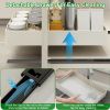 2Pcs Pull Out Cabinet Organizers Sliding Shelf Spice Rack Carbon Steel Roll Out Drawers Fixed with Adhesive Nano Film with Handle 55LBS Max Load