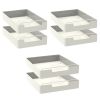 2Pcs Pull Out Cabinet Organizers Sliding Shelf Spice Rack Carbon Steel Roll Out Drawers Fixed with Adhesive Nano Film with Handle 55LBS Max Load