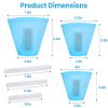 3Pcs Silicone Food Storage Bags Reusable Leakproof Food Container Set with 3 Seals Microwave Dishwasher Safe Environment Friendly 8.5Oz/17Oz/25.4Oz