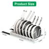 Pull Out Pots And Pans Organizer Under Cabinet With 8 Adjustable Dividers Rustproof Carbon Steel Sliding Pots Holder For Kitchen Cookware Bakeware Pot