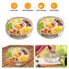 2Pcs Divided Serving Tray with Lid and Handle 360° Rotatable Snack Box Container with 6 Dividers Clear Portable Snack Platters for Fruit Candy Nut Sna