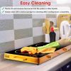 7000W Electric Double Ceramic Stove Electric Cooktop Hot Plate Infrared Countertop Burner 3500W+3500W with 11 Power Levels 0-4H Timer Portable Handle