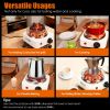 Electric Charcoal Burner 500W Hookah Charcoal Burner Compact Coal Burner for Hooka Cubes Shisha with Grill and Tongs 5 Temperature Gears 338℉-1022℉ Th