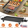 1500W Electric Barbecue Grill Hot Plate Cooking BBQ Griddle Non-Stick Table Top Grill Griddle for Indoor Outdoor Camping Picnic