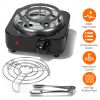 Electric Charcoal Burner 500W Hookah Charcoal Burner Compact Coal Burner for Hooka Cubes Shisha with Grill and Tongs 5 Temperature Gears 338℉-1022℉ Th